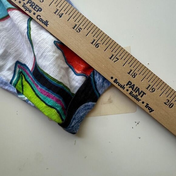 Chico's Colorful Tropical Print Knit top, Size Medium - Picture 4 of 9